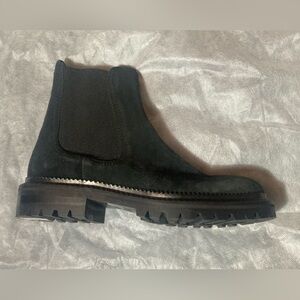 Rare Jimmy Choo Suede Leather Chelsea Boot - Black - 35